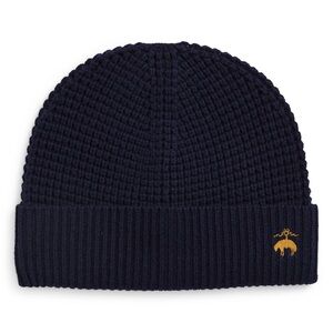 Brooks Brothers Wool & Cashmere Waffle Knit Beanie - Navy